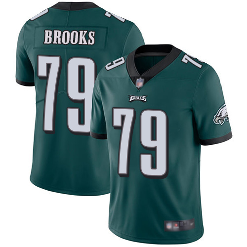 Men Philadelphia Eagles 79 Brandon Brooks Midnight Green Team Color Vapor Untouchable NFL Jersey Limited